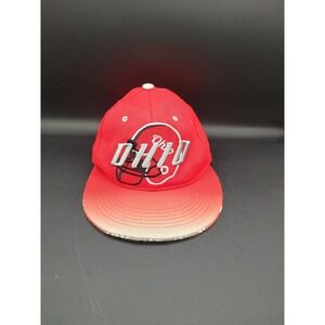 Leader of the Game Ohio‎ Football Snapback Hat Red Grey 3D Embroidered Cap Mens